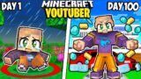 I Survived 100 Days as a YOUTUBER in Minecraft