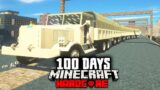 I Survived 100 Days in a Wasteland Convoy in Minecraft Hardcore