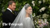 In full: Guests arrive at Chester Cathedral for Duke of Westminster and Olivia Henson's wedding