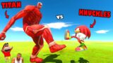 KNUCKLES and SONIC The Hedgehog vs BEAST TITAN TEAM in Animal Revolt Battle Simulator SHINCHAN CHOP