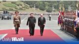 Kim Jong Un welcomes Putin with mighty military parade in North Korea