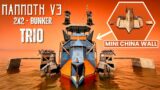 Mammoth V3 – The MOST Defendable 2X2 Bunker Base – Mini China Wall | Rust Base Design