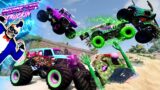 Monster Jam INSANE Racing, Freestyle and High Speed Jumps #48 | BeamNG Drive | Grave Digger