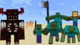 New The Blood Warden VS All Zombies / Minecraft Mob Battle