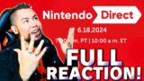 Nintendo Direct 6.18.2024 FULL REACTION! | HMK