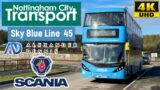 [Notting City Transport: Sky Blue Line 45 Gedling to City via Mapperley] ADL E400 City Scania N280UD