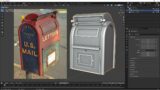 Old Vintage US Mail Box 3D Modeling in Blender Time-lapse