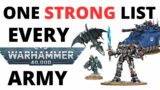 One Strong Army List for Every Warhammer 40K Army in 10th Edition – Competitive Tournament Rosters