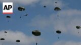 Parachutists recreate D-Day jumps in Normandy to mark 80th anniversary