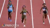 Sha'Carri Richardson stumbles, recovers, then storms to 100m heat win at Olympic Trials | NBC Sports