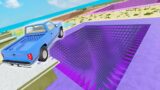 Throwing Cars Into GIANT SPIKE PITS In BeamNG Drive Mods!