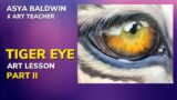 Tiger eye. Art Lesson 2. Asya Baldwin, artist, world class teacher
