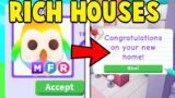 Trading for HOUSES in RICH Adopt Me Servers!