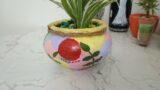 Transform old terracotta pot into stylish planter! Creative DIY project with spider plants! #plants