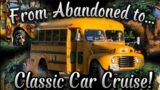 We Drive This Once Abandoned 1948 Ford School Bus To A Classic Car Cruise In Junction City Oregon!