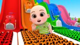 Baby Car | Wheels On the Bus + Humpty Dumpty Song | Baby Nursery Rhymes & Kids Songs