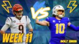 Bengals at Chargers Madden Show | Bolt Bros | NFL