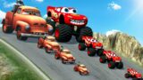 Big & Small Monster Truck Mcqueen vs Bubba vs DOWN OF DEATH in BeamNG