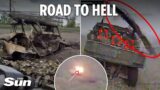 Desperate Russian soldier throws his GUN at Ukrainian kamikaze drone in deadly buggy chase