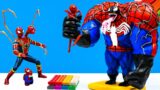 How to make Superhero giant Spider-man mod Venom monster with Clay