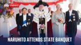 Japanese Emperor Naruhito attends a banquet alongside Duke of Edinburgh