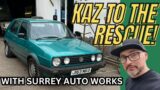 Kaz to the Rescue! Part 2 of the Scrappage Survivor Mk2 Golf project and Surrey Auto Works Visit
