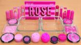 Light Pink vs Dark Pink – Mixing Makeup Eyeshadow Into Slime ASMR