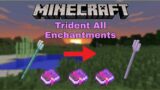 Perfect enchantments for Trident |Minecraft PE|