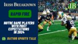 Rapid Fire: Notre Dame Players With The Most Expectations In 2024, Mike Leach, Paul Skenes