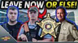 Sheriff’s Deputies Try To Intimidate Journalist With A WEAPON! Walk Of Shame!