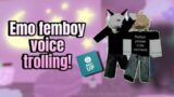 Trolling as femboys on Roblox using an AI voice changer!