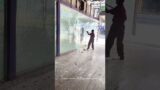 Use A Special Hammer To Smash Abandoned Tempered Glass !