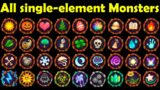 All single-element Monsters (My Singing Monsters) 4k