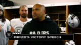 Coach Pierce's Locker Room Victory Speech vs. Chiefs: 'We Believe!' | Raiders | NFL