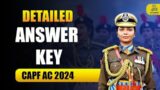 Detailed Answer key CAPF AC 2024 | CAPF AC Exam | Answer Key | Part 2