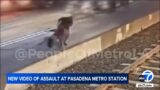 Disturbing video shows man trying to toss woman into oncoming traffic in random attack in Pasadena
