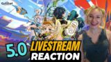 FREE 5 STAR?! 5.0 Livestream REACTION – GENSHIN IMPACT!