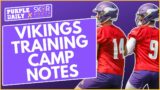 Minnesota Vikings training camp notes: JJ McCarthy, Dallas Turner and more