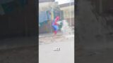 Real-Life Spider-Man to the Rescue! Flood Hero Emerges! #shorts