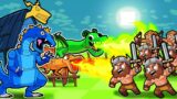 DRAGON PLANTS vs ZOMBIES SURVIVAL! (Rainbow Dragons)