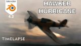 Hawker Hurricane – WW2 Fighter Plane | TIMELAPSE – Blender (4.2x)
