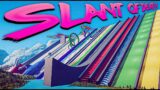 I Use LEGO Cars On The Slant Of Death Challenges In CrashBG.Drive! | RyGuy Racing