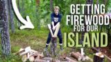 Setting Up Solar Panels & Getting Firewood On Our Island | Off Grid Island Ep.12