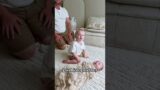 The sweetest moment with these two little darling babies! We had 13 month old big baby Oakley with