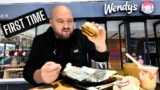 Trying WENDY'S for the FIRST TIME !!! – Square Burgers and Jacket Potatoes – SEEMS A BIT STRANGE ???