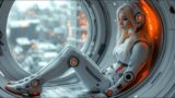 View from the Window. Future City. Beautiful AI ART , Photography and inspiring Music