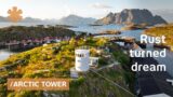 Couple transforms oil tank into panoramic home on tiny fjord Island