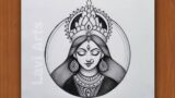 Durga Maa Drawing – Pencil Sketch | Navratri Special Drawing | Lavi Arts | Drawing Pictures | Chitra