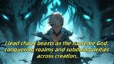 I lead chaos beasts as the supreme God, conquering realms and subduing deities across creation.
