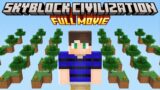 Minecraft but I survive in SKYBLOCK CIVILIZATION [FULL MOVIE]